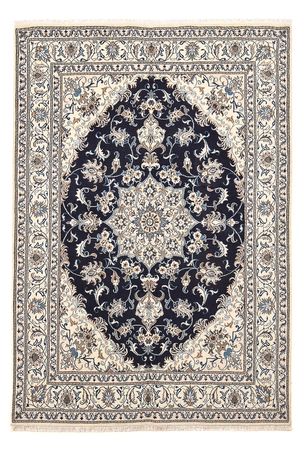 Tapis persan - Nain - 239 x 165 cm - bleu foncé