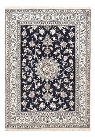 Tapis persan - Nain - 207 x 146 cm - bleu foncé