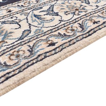 Tapis persan - Nain - 207 x 146 cm - bleu foncé