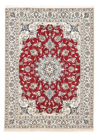 Tapis persan - Nain - 197 x 150 cm - rouge