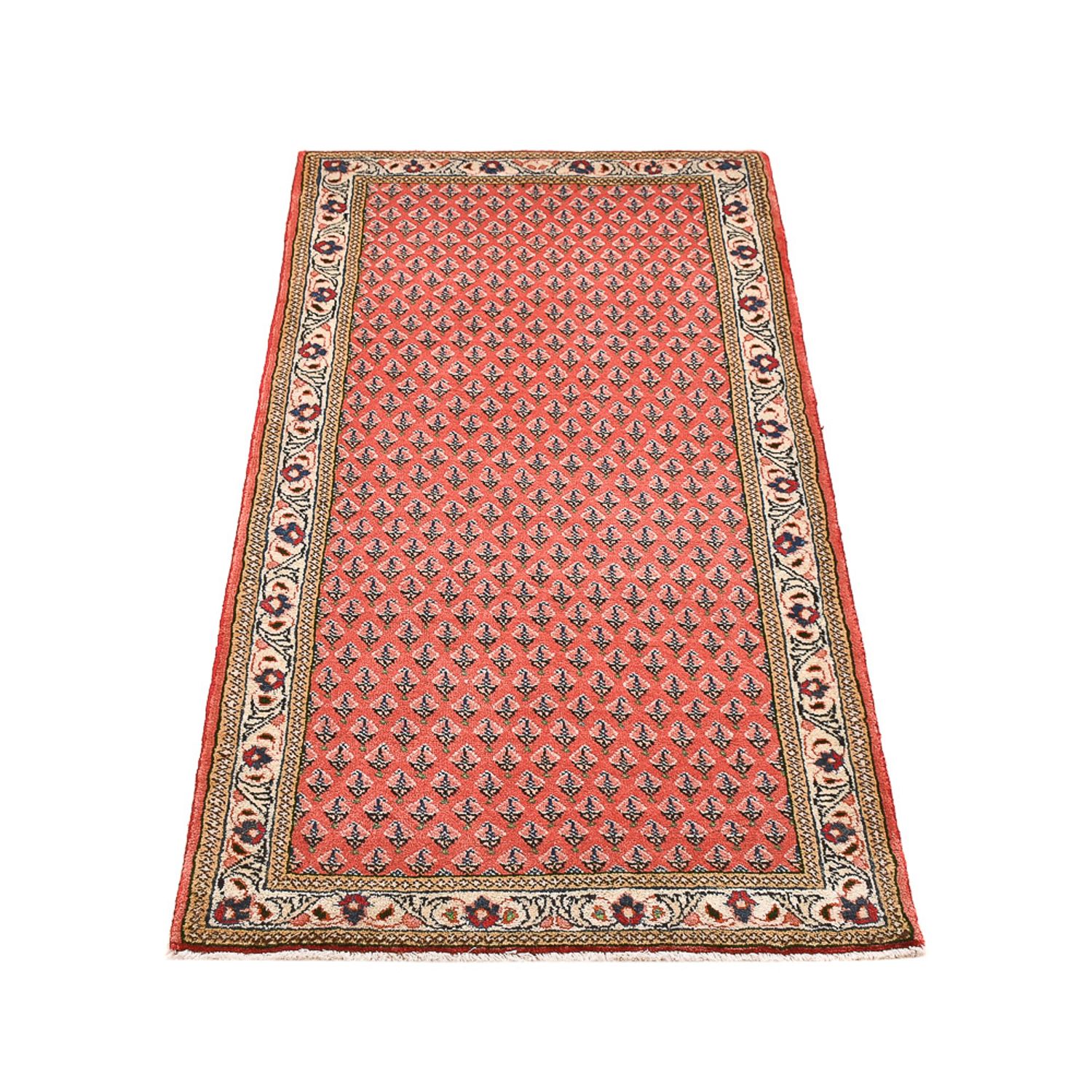 Tapis persan - Mir - 130 x 63 cm - rouge clair