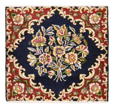 Tapis persan - Nomadic carré  - 50 x 48 cm - bleu foncé