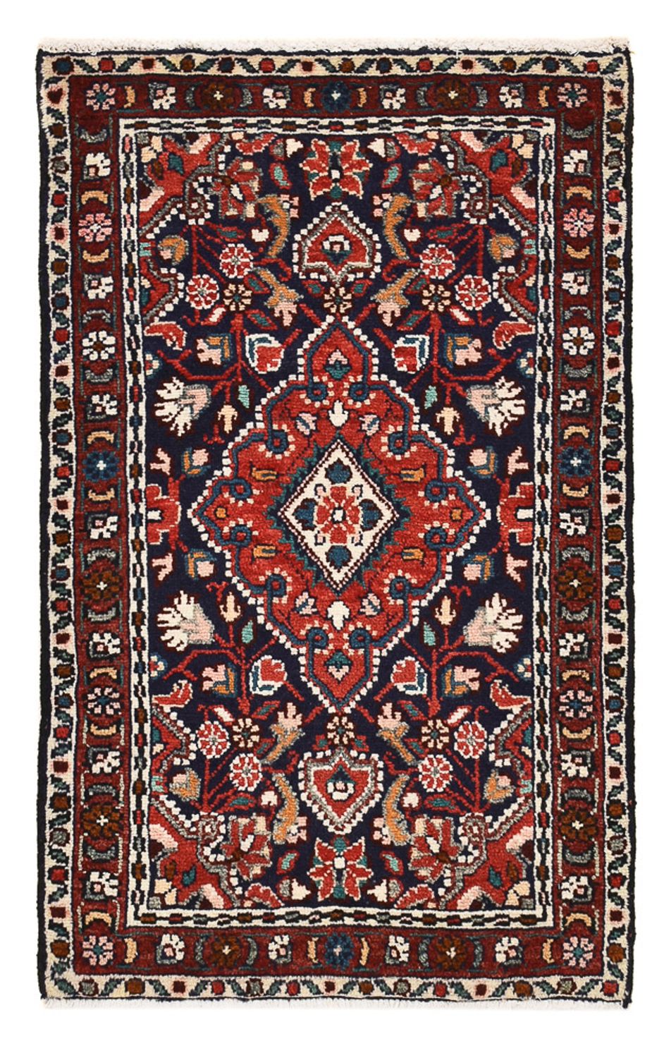 Alfombra persa - Nómada - 90 x 53 cm - rojo oscuro