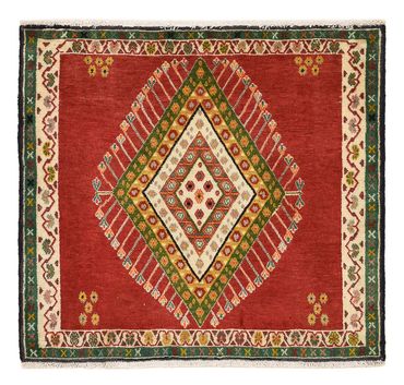 Perserteppich - Nomadic quadratisch  - 65 x 65 cm - rot