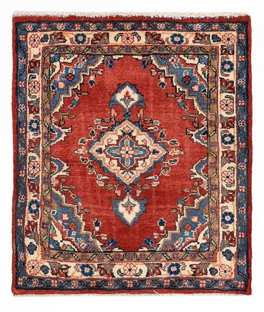 Tapis persan - Nomadic - 78 x 69 cm - rouge