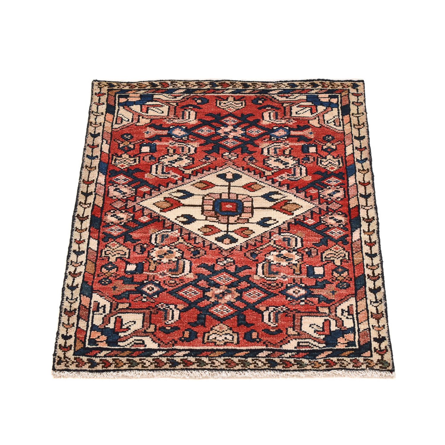 Tapis persan - Nomadic - 75 x 56 cm - rouge