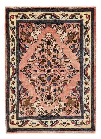 Tapis persan - Nomadic - 90 x 70 cm - rouge clair