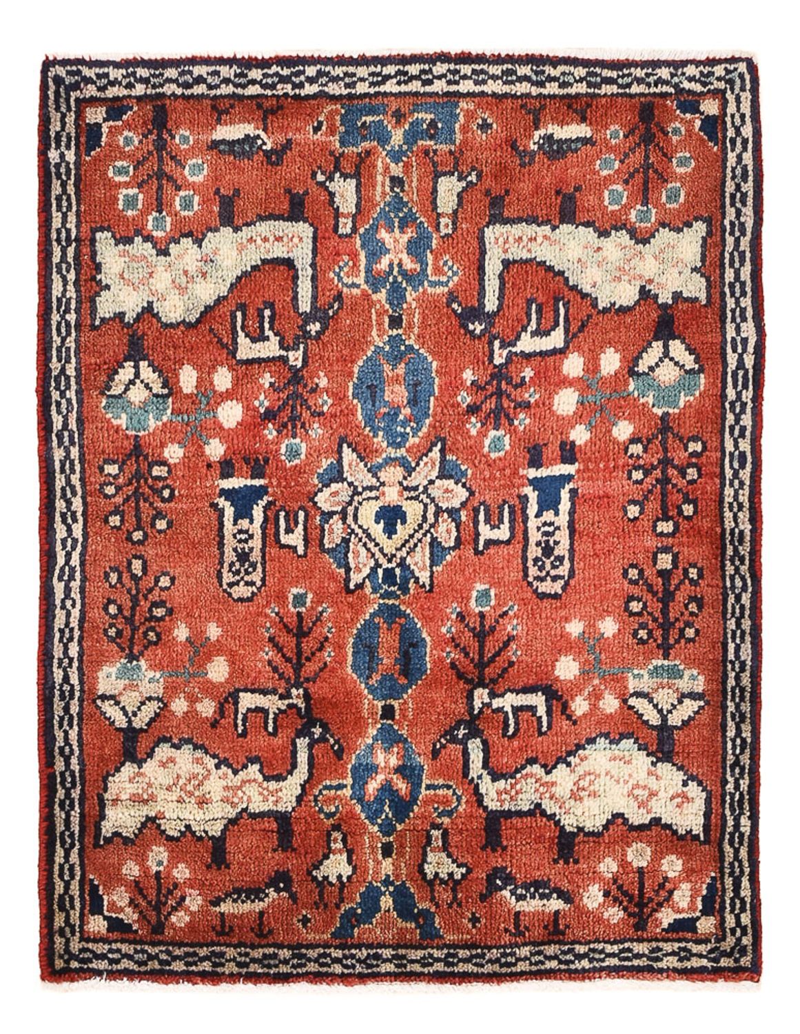 Alfombra persa - Nómada - 72 x 56 cm - rojo