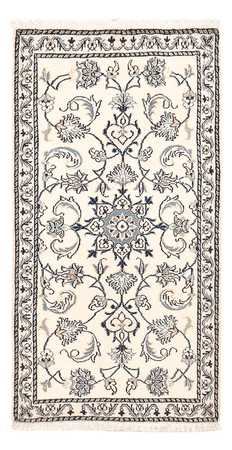 Tapis persan - Nain - 137 x 71 cm - gris clair