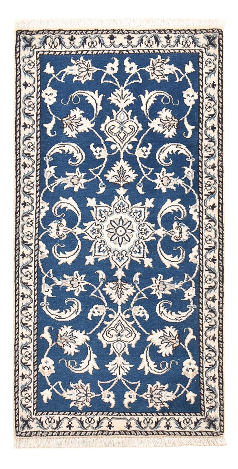 Tapis persan - Nain - 141 x 72 cm - bleu