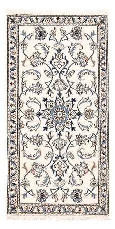 Tapis persan - Nain - 141 x 69 cm - gris clair