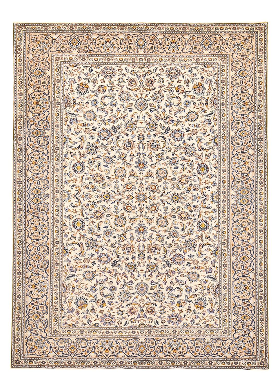 Persisk teppe - Keshan - 382 x 275 cm - lys beige