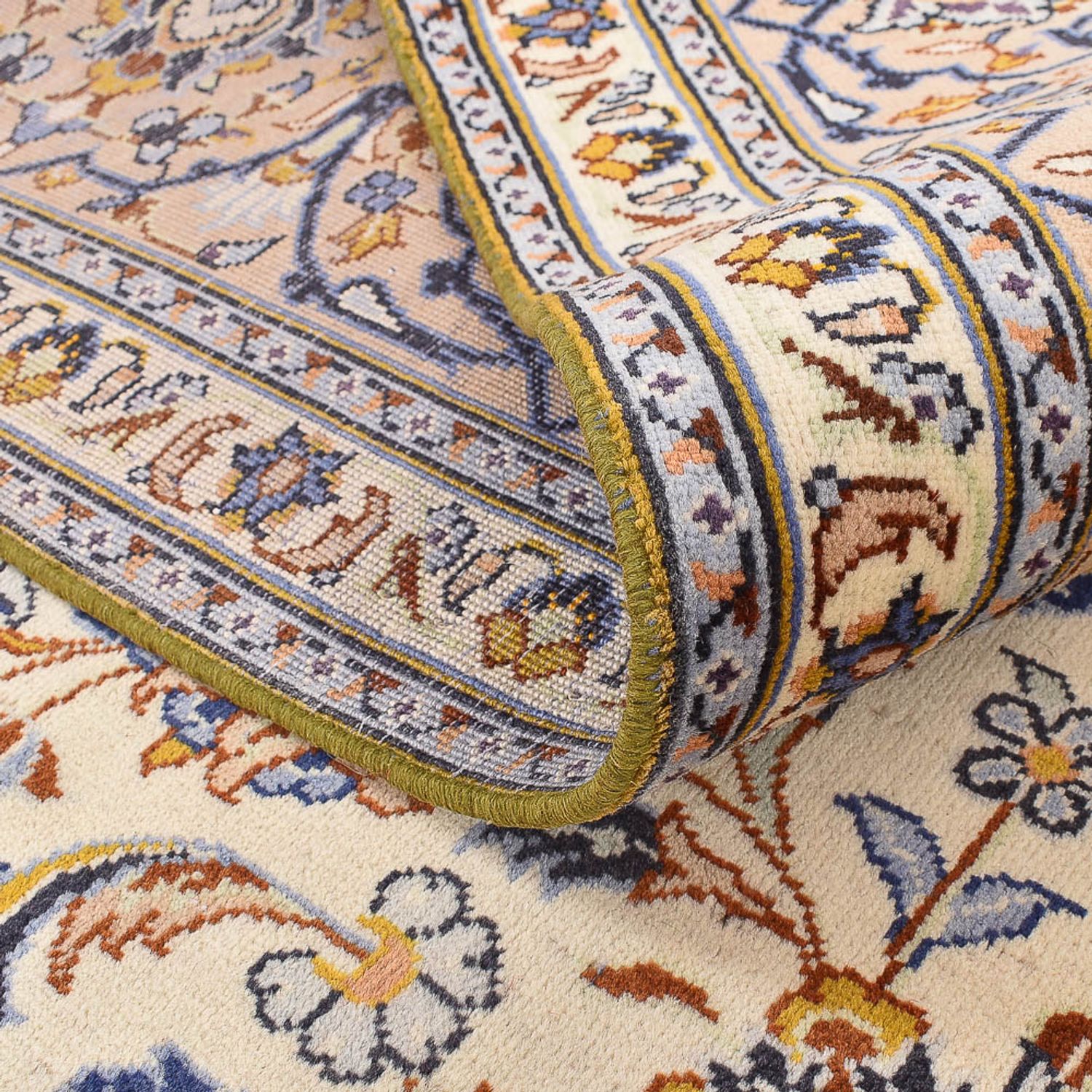 Persisk teppe - Keshan - 382 x 275 cm - lys beige