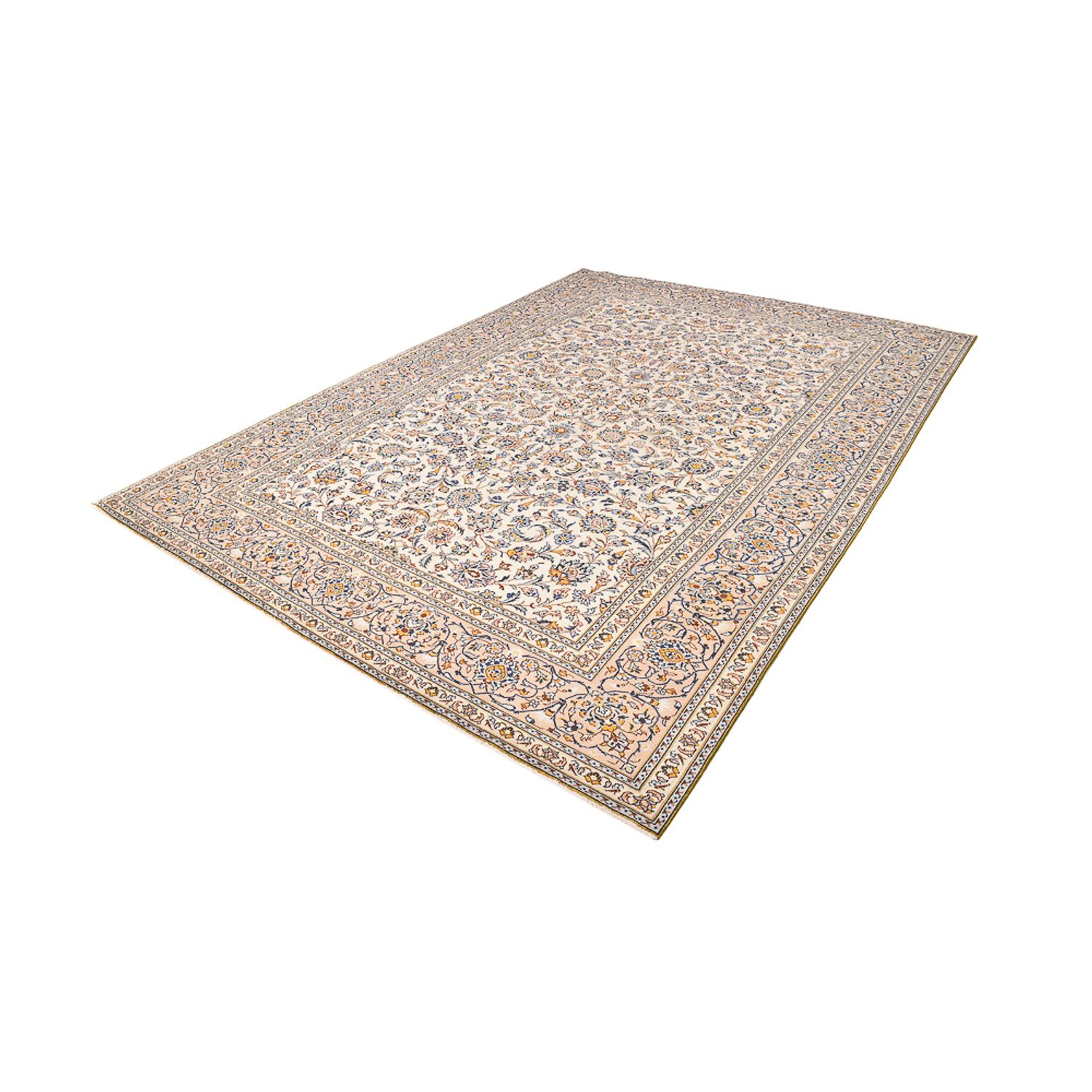 Perzisch tapijt - Keshan - 382 x 275 cm - licht beige