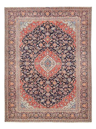 Tapis persan - Keshan - 405 x 300 cm - bleu foncé