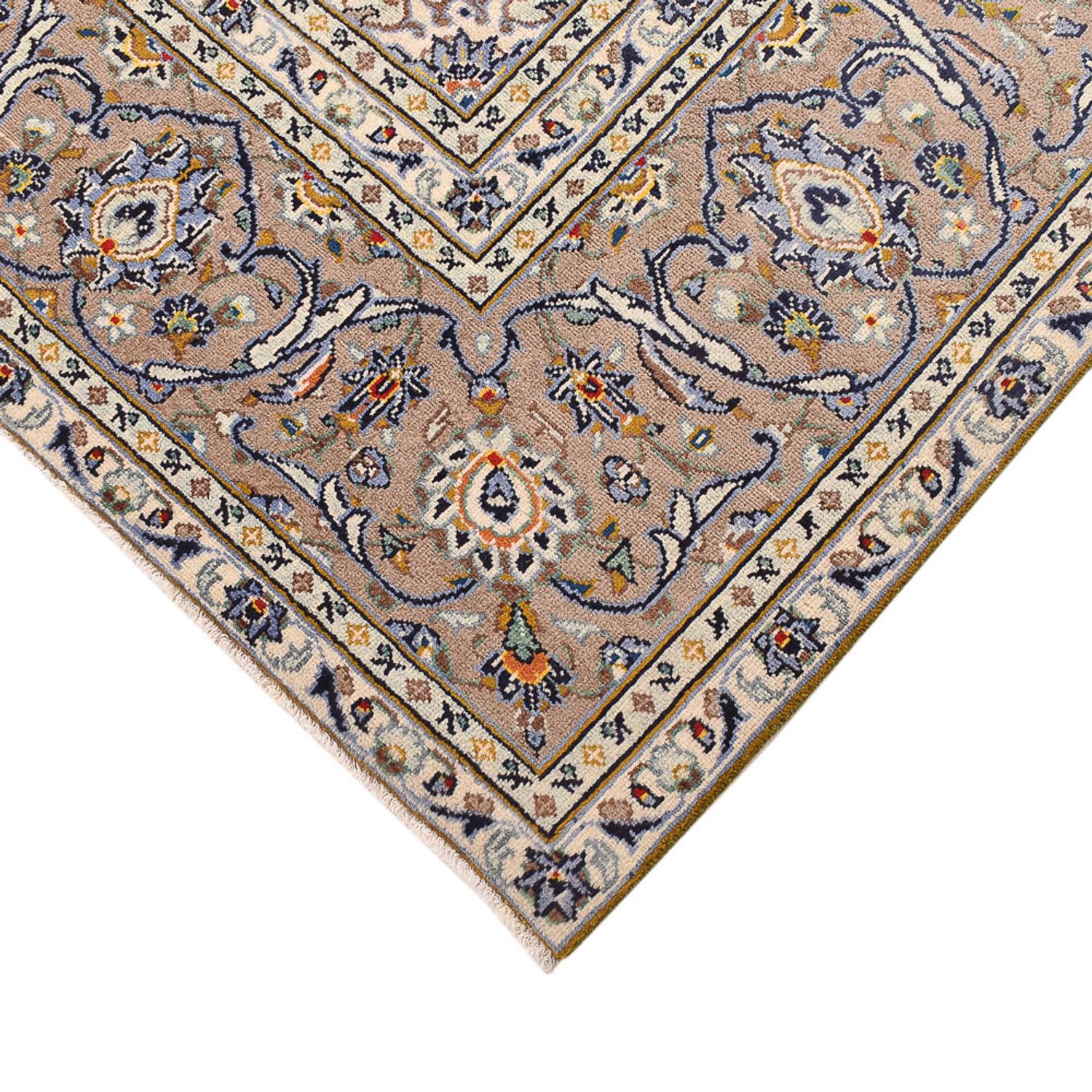 Persisk tæppe - Keshan - 345 x 250 cm - lys beige