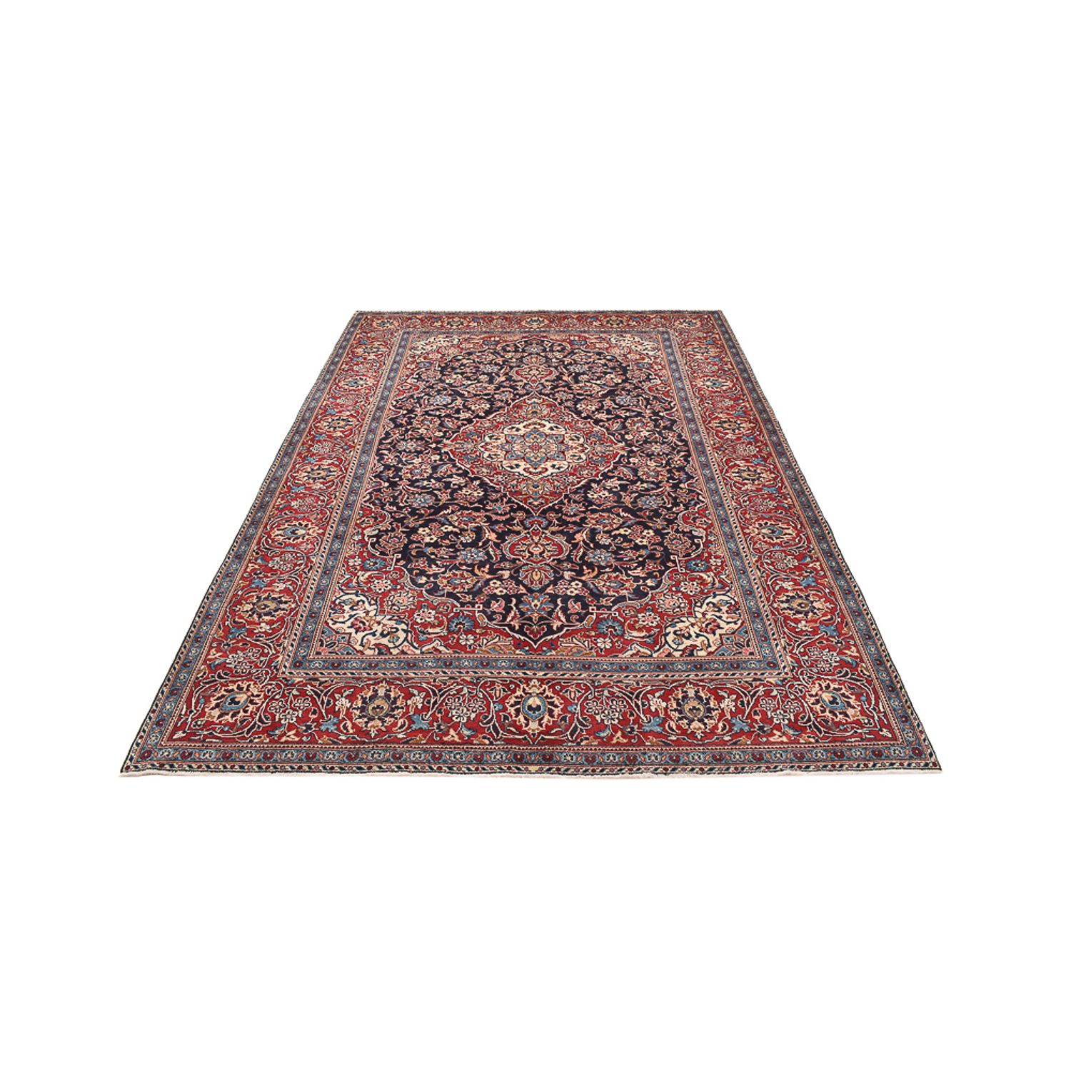 Tapis persan - Keshan - 300 x 195 cm - rouge clair