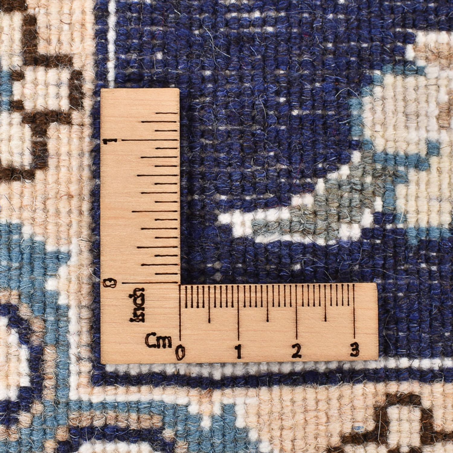 Tapis persan - Nain - 194 x 146 cm - bleu foncé