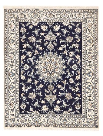 Tapis persan - Nain - 194 x 146 cm - bleu foncé