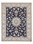 Tapis persan - Nain - 194 x 146 cm - bleu foncé