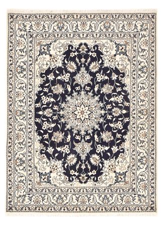 Alfombra persa - Nain - 207 x 149 cm - azul oscuro