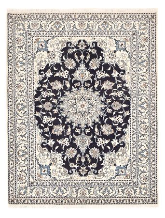 Tapis persan - Nain - 203 x 150 cm - bleu foncé