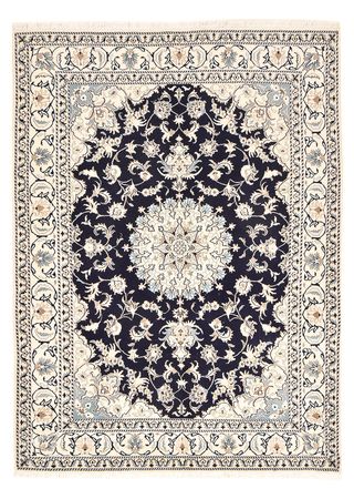 Tapis persan - Nain - 237 x 169 cm - bleu foncé