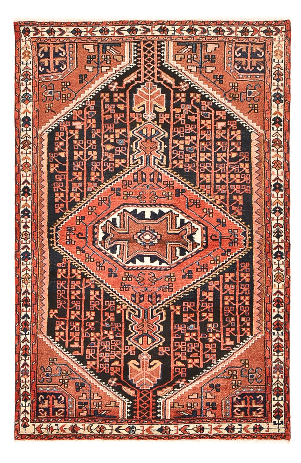 Tapis persan - Nomadic - 183 x 117 cm - rouge clair