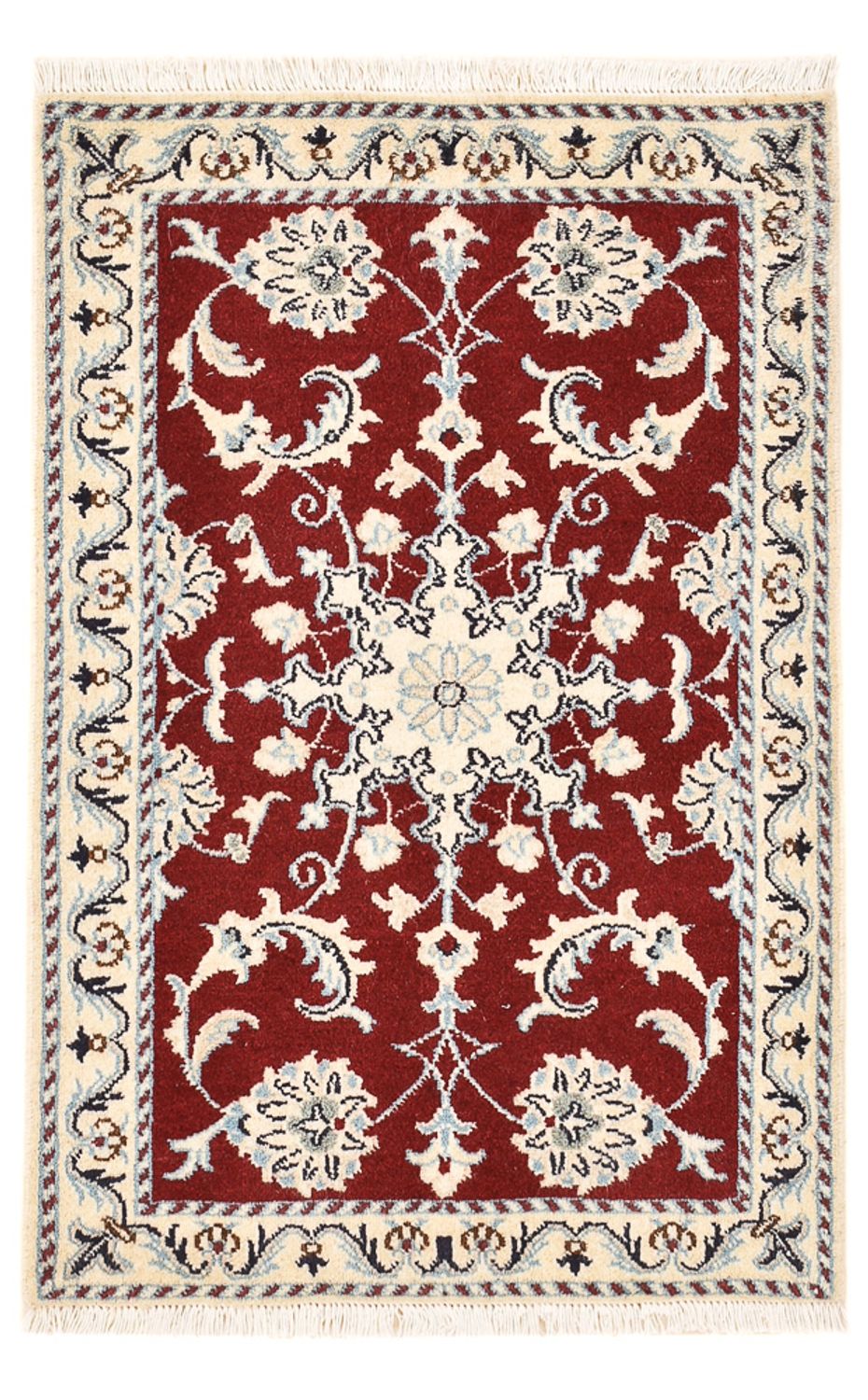 Alfombra persa - Nain - 92 x 59 cm - rojo