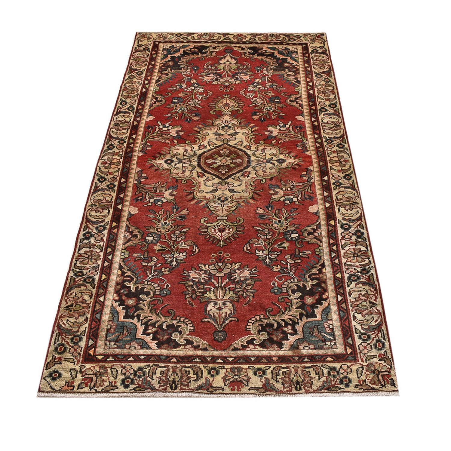 Tapis de couloir Tapis persan - Nomadic - 207 x 104 cm - rouge