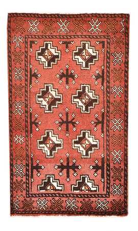 Turkaman tapijt - 100 x 58 cm - licht rood