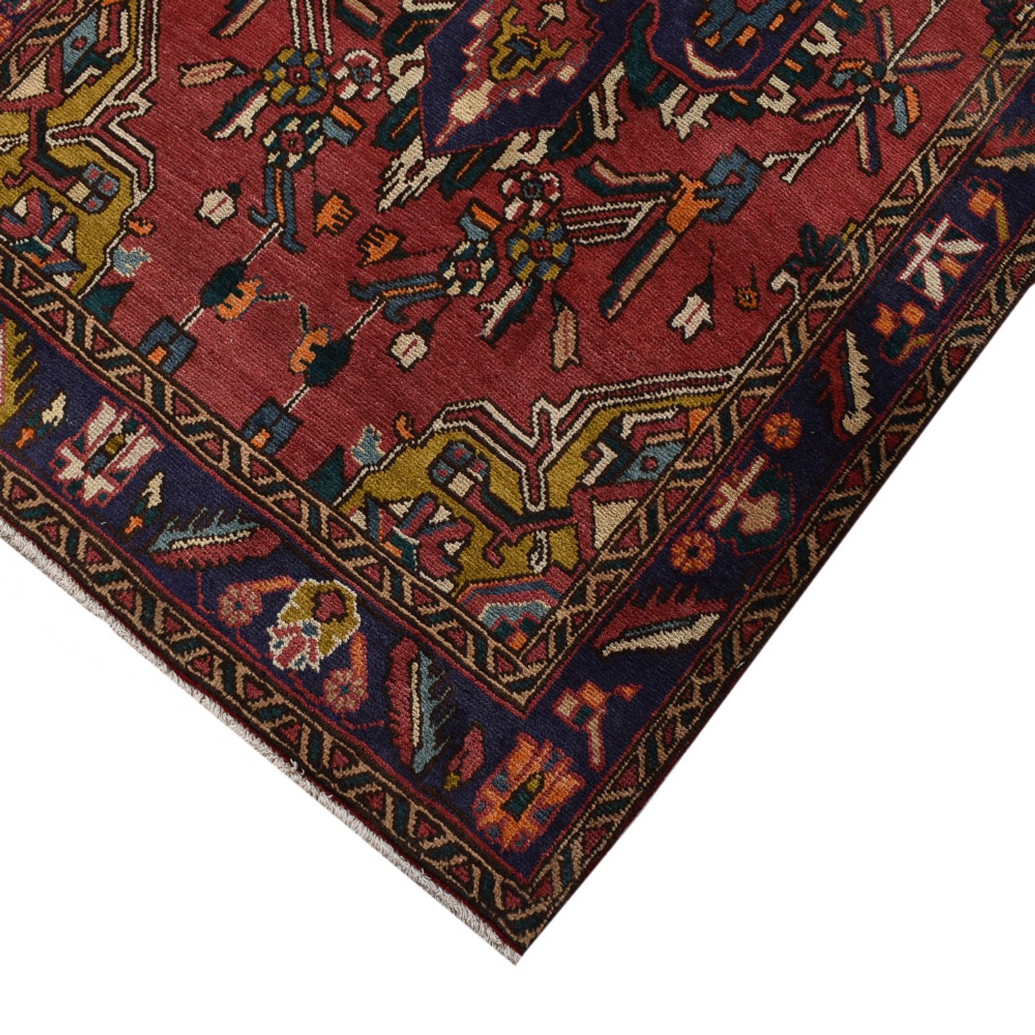 Tapis de couloir Tapis persan - Tabriz - 338 x 112 cm - rouge