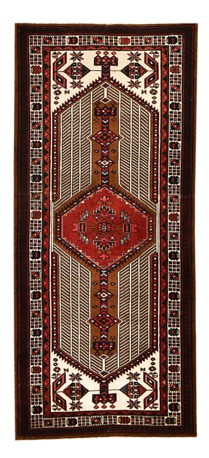 Tapis de couloir Tapis persan - Nomadic - 220 x 100 cm - rouge