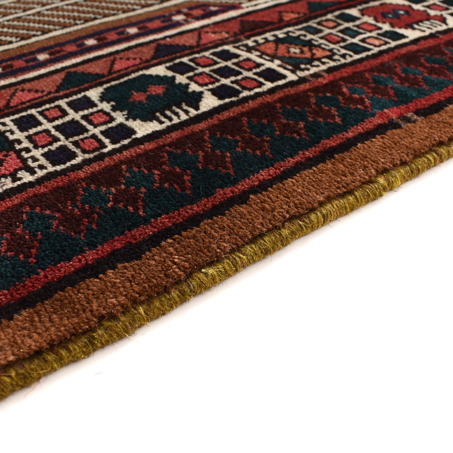 Tapis de couloir Tapis persan - Nomadic - 220 x 100 cm - rouge