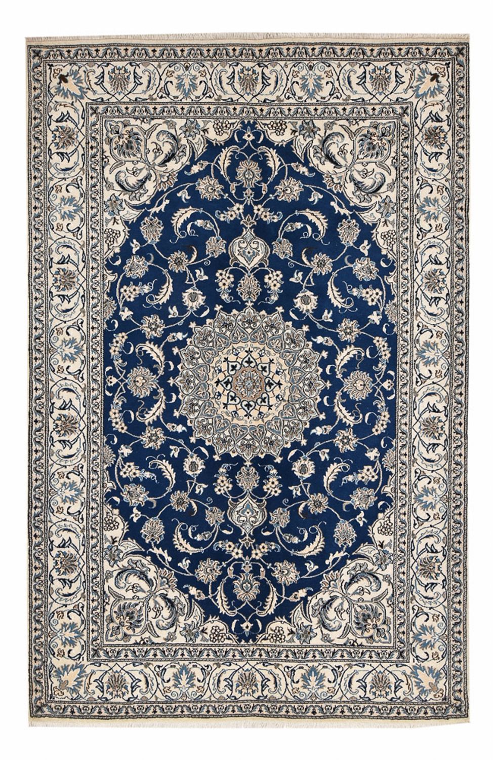 Tapis persan - Nain - 300 x 197 cm - bleu