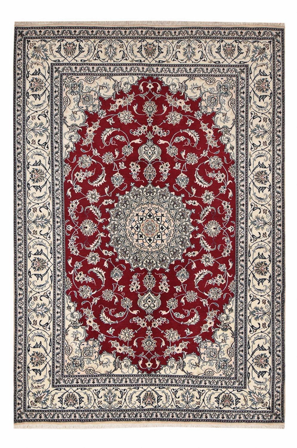 Tapis persan - Nain - 297 x 203 cm - rouge