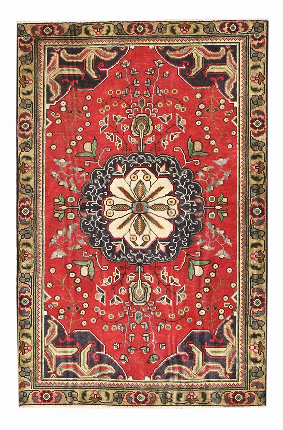 Tapis persan - Tabriz - 155 x 100 cm - rouge