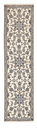 Tapis de couloir Tapis persan - Nain - 295 x 77 cm - blanc