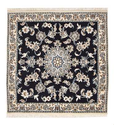 Tapis persan - Nain carré  - 100 x 100 cm - bleu foncé