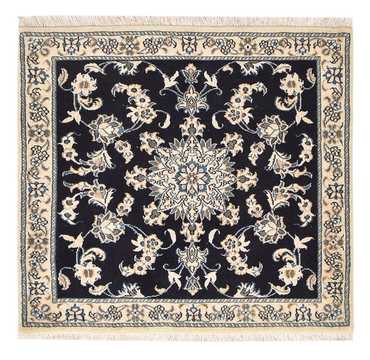 Tapis persan - Nain carré  - 90 x 97 cm - bleu foncé