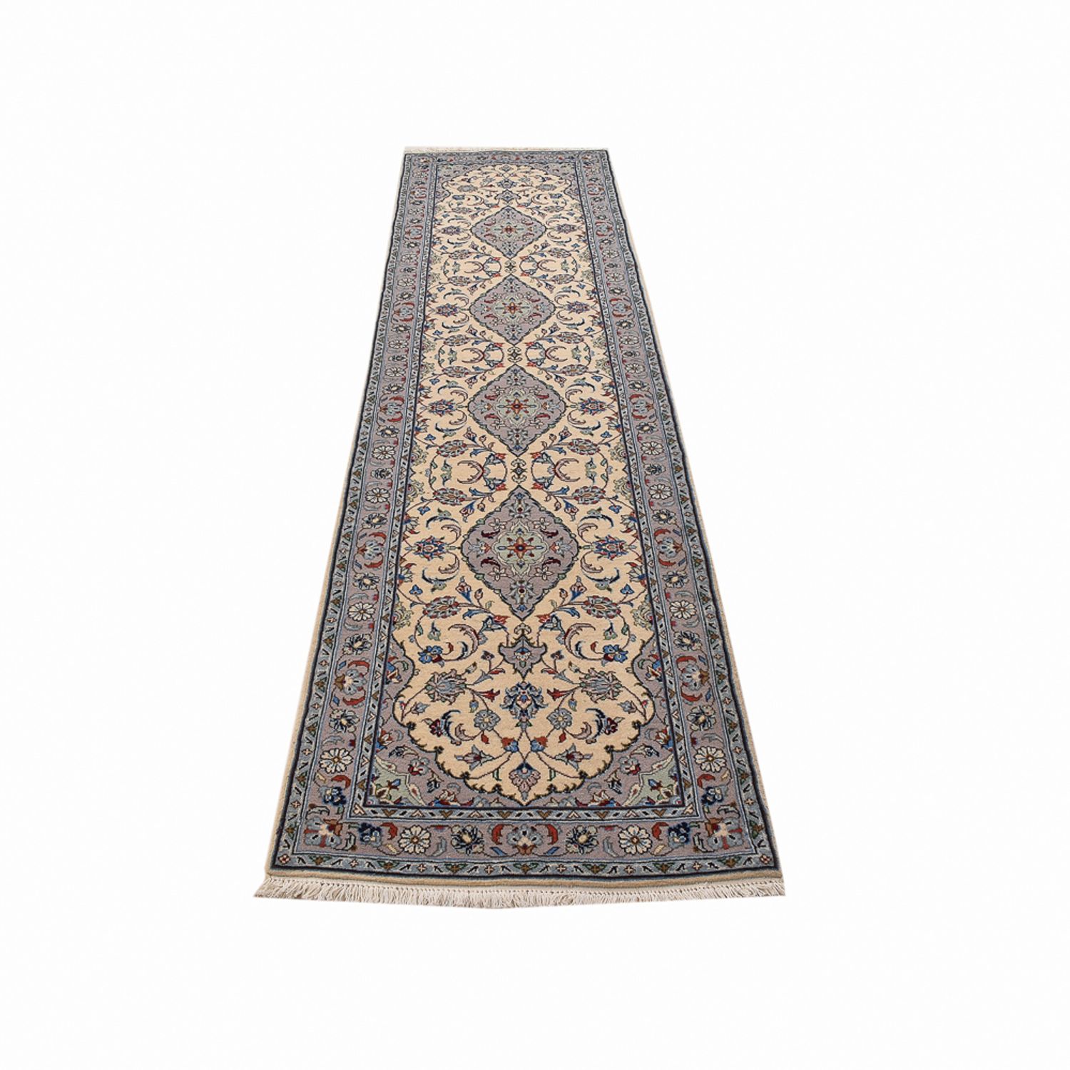 Loper Perzisch tapijt - Keshan - 311 x 80 cm - beige