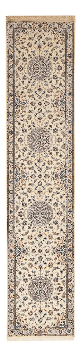 Loper Perzisch tapijt - Nain - Premium - 397 x 87 cm - beige