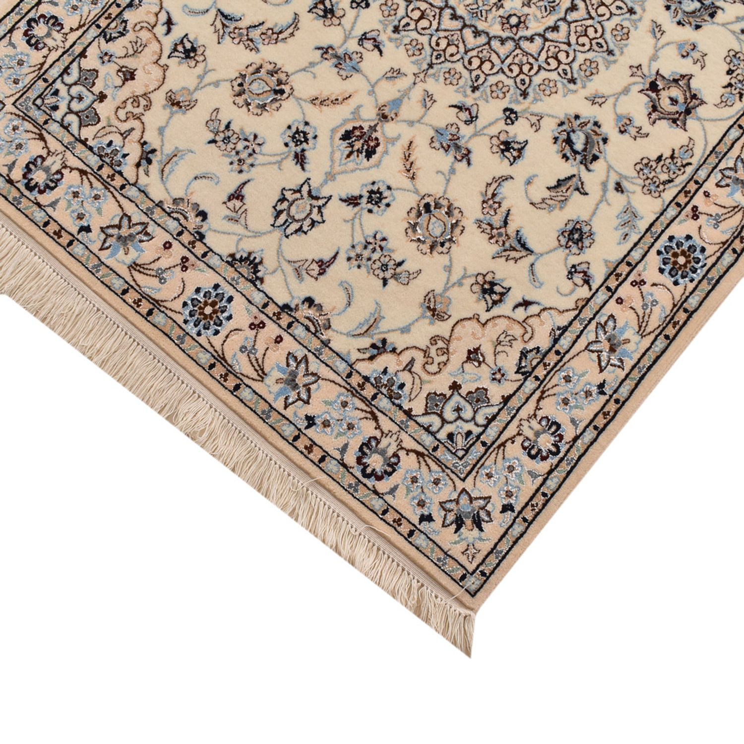 Tapis de couloir Tapis persan - Nain - Premium - 397 x 87 cm - beige