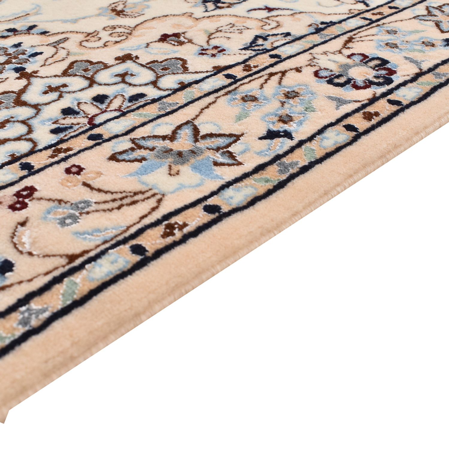 Tapis de couloir Tapis persan - Nain - Premium - 397 x 87 cm - beige