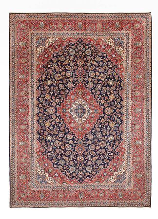 Tapis persan - Keshan - 407 x 300 cm - bleu foncé