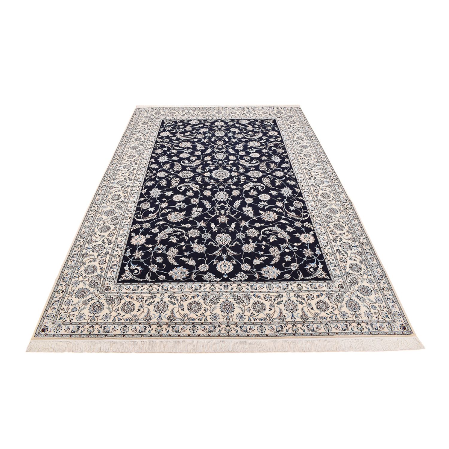 Tapis persan - Nain - Premium - 310 x 210 cm - bleu foncé