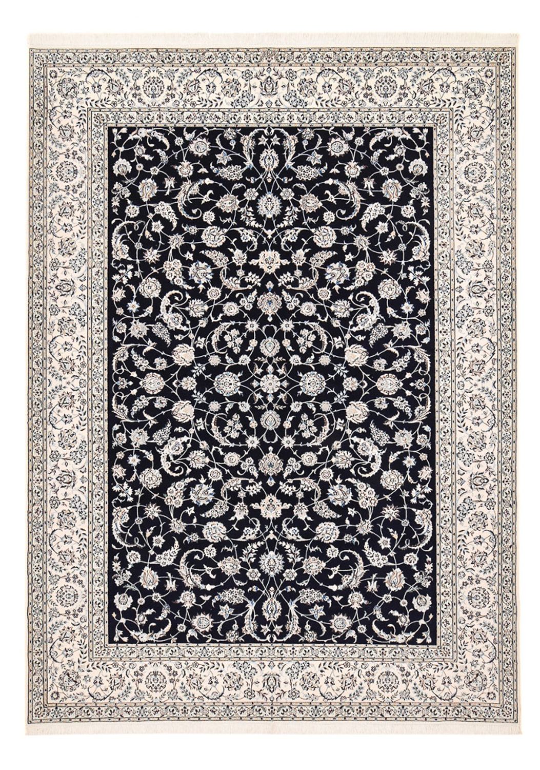 Tapis persan - Nain - Premium - 361 x 261 cm - bleu foncé