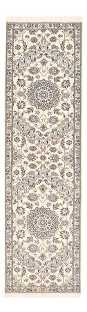 Tapis de couloir Tapis persan - Nain - Royal - 303 x 86 cm - blanc