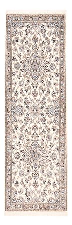 Tapis de couloir Tapis persan - Nain - Royal - 219 x 70 cm - blanc