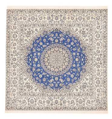 Tapis persan - Nain - Premium carré  - 246 x 253 cm - bleu